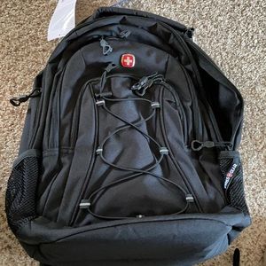 NWT SWISS GEAR 1186 BLACK Bungee Backpack College
